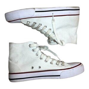 Hi-Top Sneakers Women's Size 6 White High Top Shoes Laces